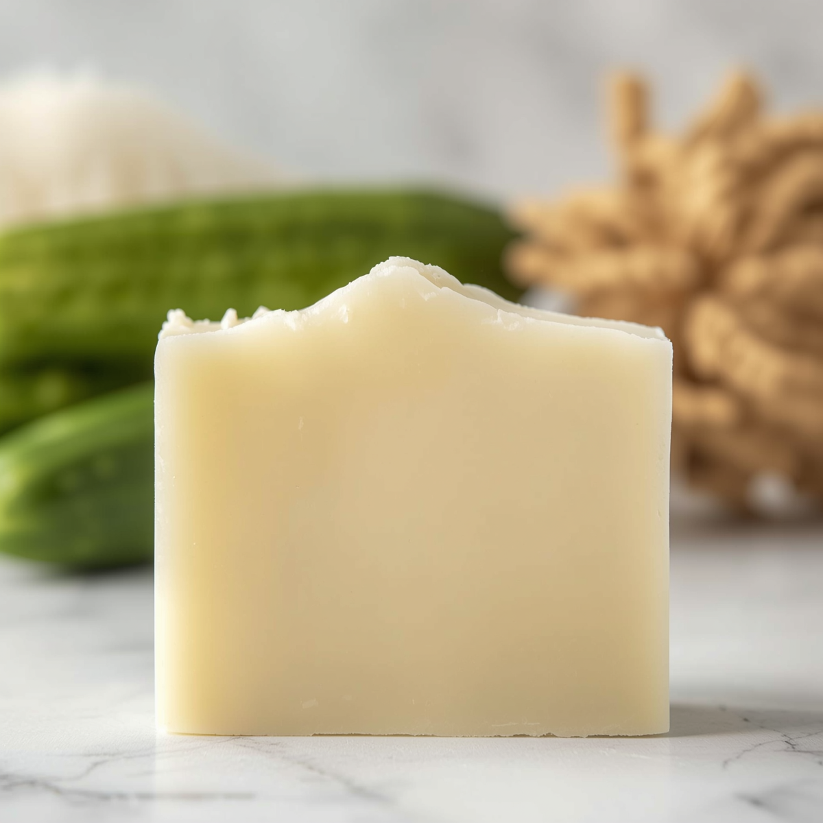 Cucumber with Loofah Goat Milk Soap Bar